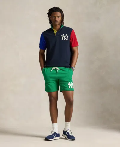Polo Ralph Lauren Unisex Yankees Polo Shirt In Aviator Navy Multi