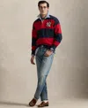 Polo Ralph Lauren Contrast Collar Long Sleeves Striped Pattern In Navy Multi