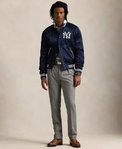 Polo Ralph Lauren Unisex Yankees Satin Jacket In Aviator Navy