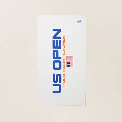 Polo Ralph Lauren Us Open Flag Logo Sport Towel In Navy/red