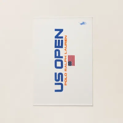 Polo Ralph Lauren Us Open Flag Logo Tea Towel In Navy/red