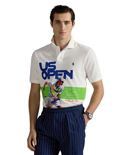 Polo Ralph Lauren Us Open Graphic Polo Shirt In White