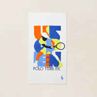 Polo Ralph Lauren Us Open Graphic Sport Towel In White Multi