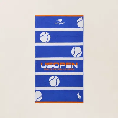 Polo Ralph Lauren Us Open Striped Beach Towel In Blue Multi