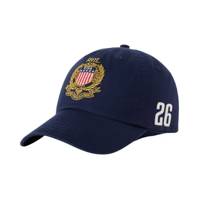 Pre-owned Polo Ralph Lauren Usa Classic Twill Sport Cap 'newport Navy' | Blue | Men's Size Onesize