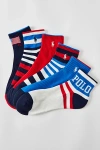 Polo Ralph Lauren Men's Usa Quarter Socks, Pack Of 6 In Assorted