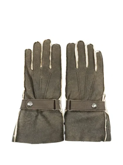Polo Ralph Lauren Utility Icons Shearling-trim Gloves In Pink