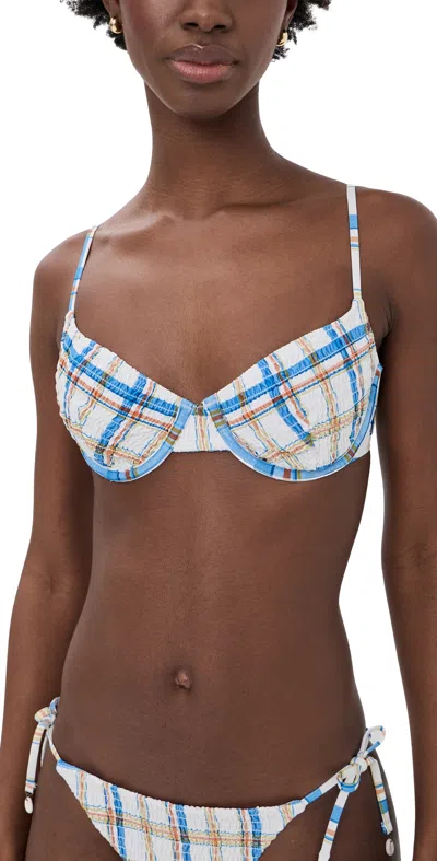 Polo Ralph Lauren Uw Balconette Bra Bikini Top Madras In Multi