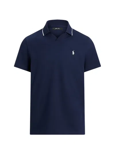 Polo Ralph Lauren V-neck Logo T-shirt In Blue