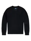 Polo Ralph Lauren Linen-cotton V-neck Sweater In Black