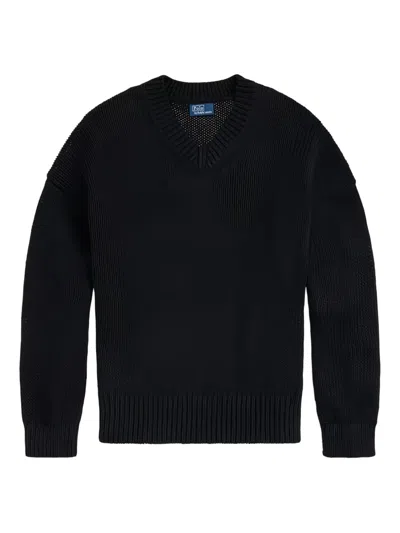 POLO RALPH LAUREN V-NECK LONG-SLEEVES SWEATER
