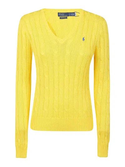 Polo Ralph Lauren V-neck Pullover In Yellow