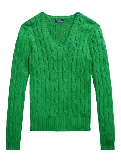 Polo Ralph Lauren Pullover Mit V-ausschnitt In Green