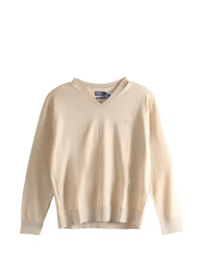 Polo Ralph Lauren V-neck Sweater In Neutral