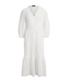 Polo Ralph Lauren V-neck Tiered Dress In White