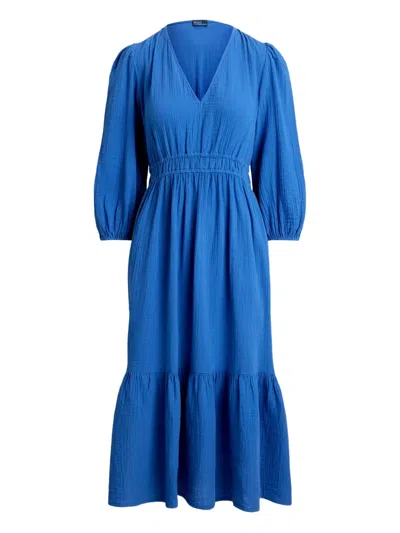 Polo Ralph Lauren V-neck Tiered Midi Dress
