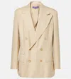 Polo Ralph Lauren Vannesa Silk And Linen-blend Blazer In Multicoloured