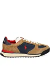 Polo Ralph Lauren Varick Suede-panelled Sneakers In Brown