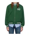 Polo Ralph Lauren Mens Green Tennis Logo-embroidered Cotton-twill Varsity Jacket Xl In Green