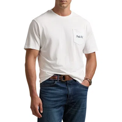Polo Ralph Lauren Polo Bear Back-print Chest-pocket T-shirt In White