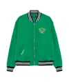 Polo Ralph Lauren Mens Green Tennis Logo-embroidered Cotton-twill Varsity Jacket Xl In Grass Green