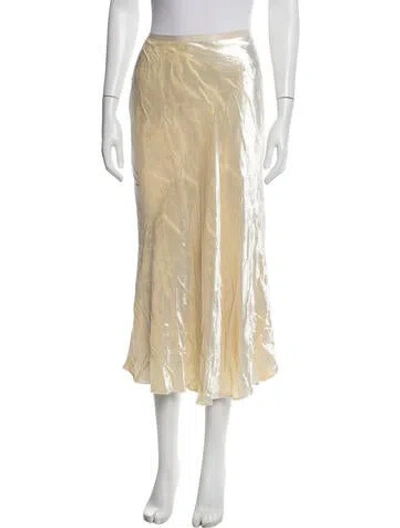Pre-owned Polo Ralph Lauren Velour Midi Length Skirt W/ Tags In Neutrals