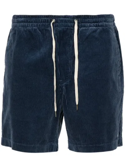 Polo Ralph Lauren Velvet Bermuda Shorts In Blue