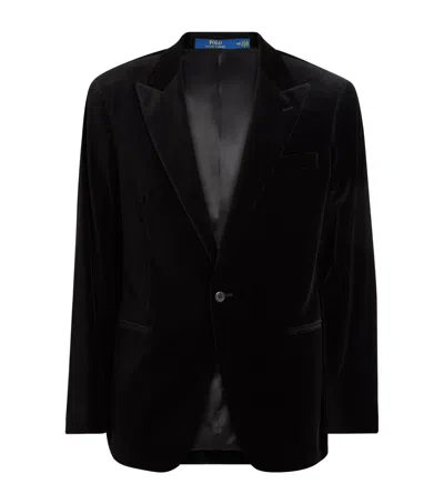 Polo Ralph Lauren Velvet Blazer In Black