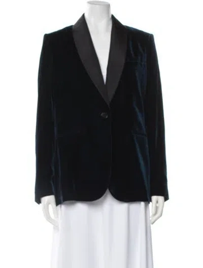Pre-owned Polo Ralph Lauren Velvet Blazer In Black
