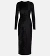 Polo Ralph Lauren Velvet Scoopback Dress In Polo Black