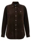 Polo Ralph Lauren Velvet Shirt Shirt And Blouse Black