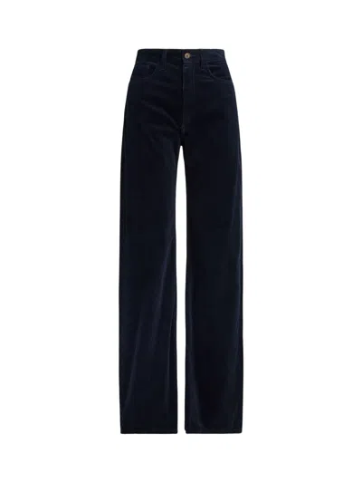 Polo Ralph Lauren Velvet Trousers In Blue