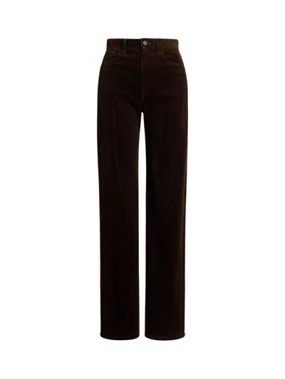 Polo Ralph Lauren Velvet Trousers In Brown