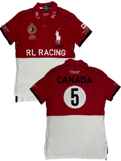Pre-owned Polo Ralph Lauren Very T Canada 2011 Rl Racing In Red