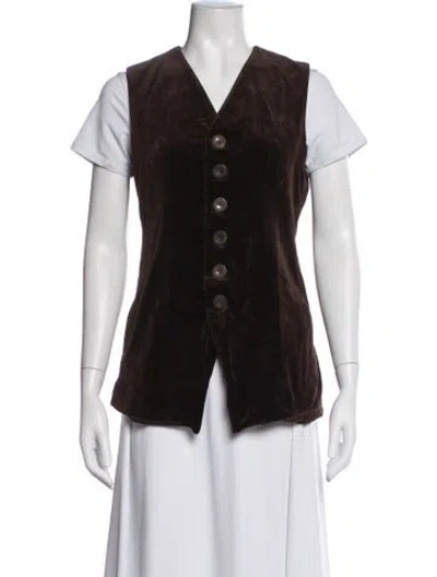 Pre-owned Polo Ralph Lauren Vest In Brown