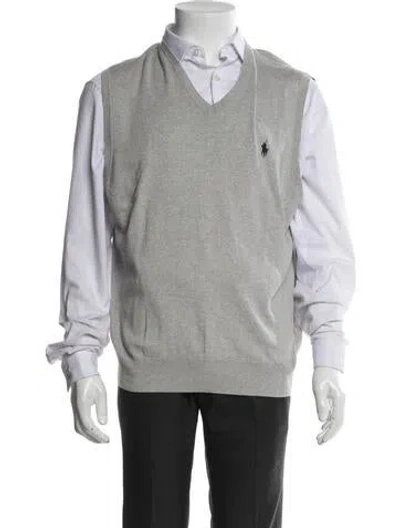 Pre-owned Polo Ralph Lauren Vest In Gray