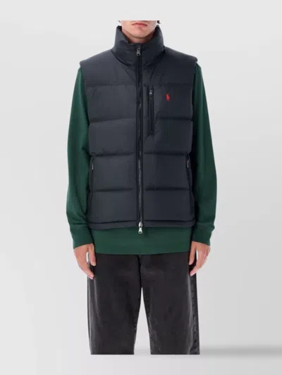 POLO RALPH LAUREN VEST QUILTED HIGH COLLAR