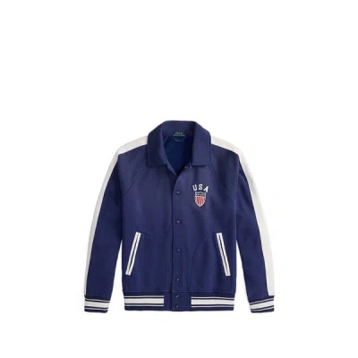 Polo Ralph Lauren Veste Sportive En Coton Mélangé In Blue