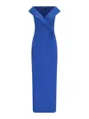 Polo Ralph Lauren Maxi Sheath Dress In Blue