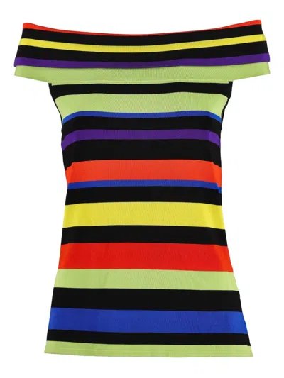 Pre-owned Polo Ralph Lauren Vintage 00's Striped Top In Green