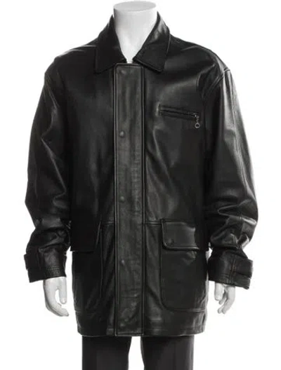 Pre-owned Polo Ralph Lauren Vintage 2000's Overcoat In Black