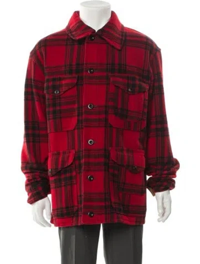 Pre-owned Polo Ralph Lauren Vintage 2000's Peacoat In Red