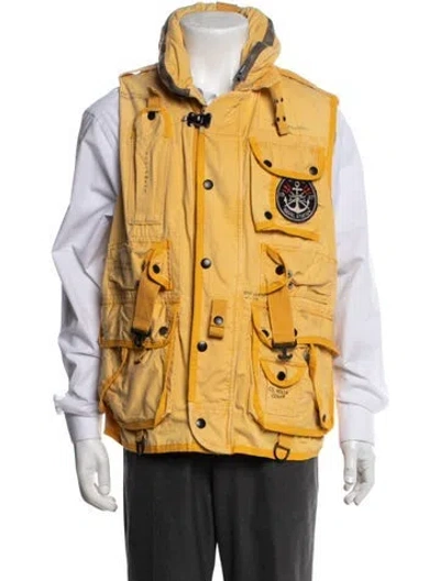 Pre-owned Polo Ralph Lauren Vintage 2000's Vest In Yellow