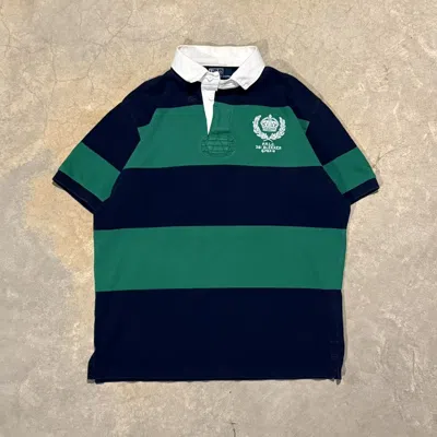 Pre-owned Polo Ralph Lauren Vintage 2000s T Striped Rugby Shirt Y2k In Multi