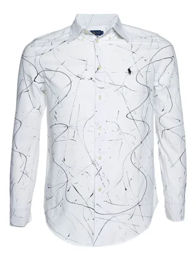 Pre-owned Polo Ralph Lauren Vintage Abstract-print Long-sleeve Shirt