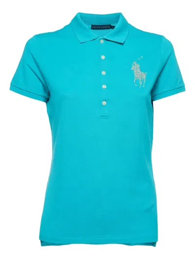 Pre-owned Polo Ralph Lauren Vintage Big Polo Polo Shirt In Blue
