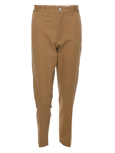 Pre-owned Polo Ralph Lauren Vintage 腰带袢细节长裤 In Brown