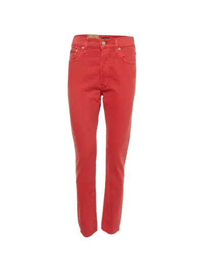 Pre-owned Polo Ralph Lauren Vintage Callen High-rise Jeans In Red