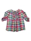 Polo Ralph Lauren Vintage Checked Ruffle Blouse In Multi
