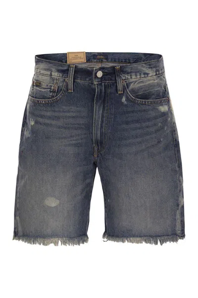 Polo Ralph Lauren Vintage Classic 20.3 Cm Denim Shorts In Blue
